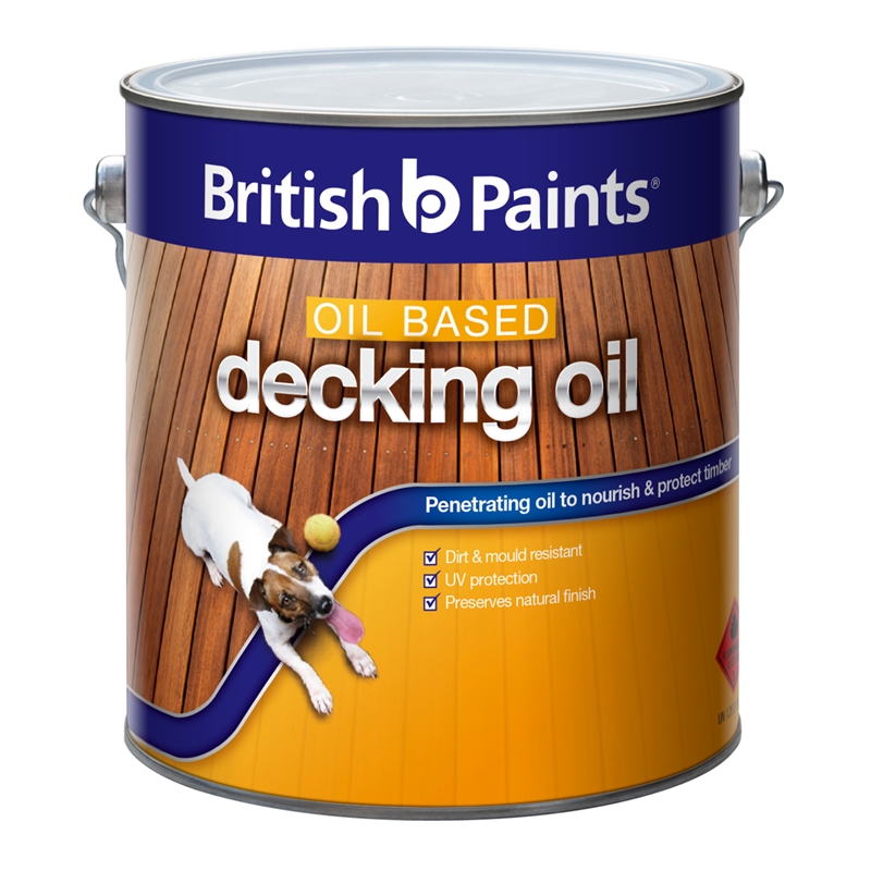 British Paints 4L Oil Based Natural Exterior Decking Oil ...