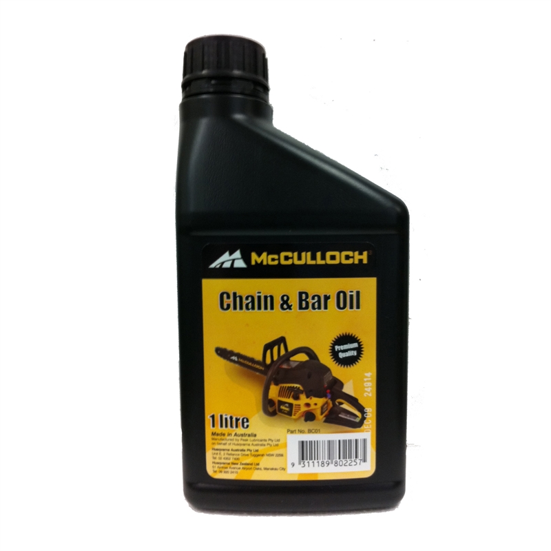 Mcculloch 1L Bar And Chain Oil I/N 3404267 Bunnings Warehouse