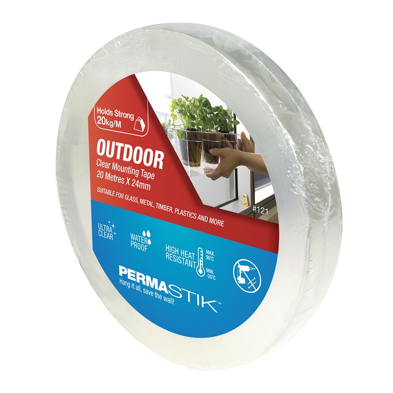 Permastik 20m x 24mm Outdoor Clear Mounting Tape Bunnings Warehouse