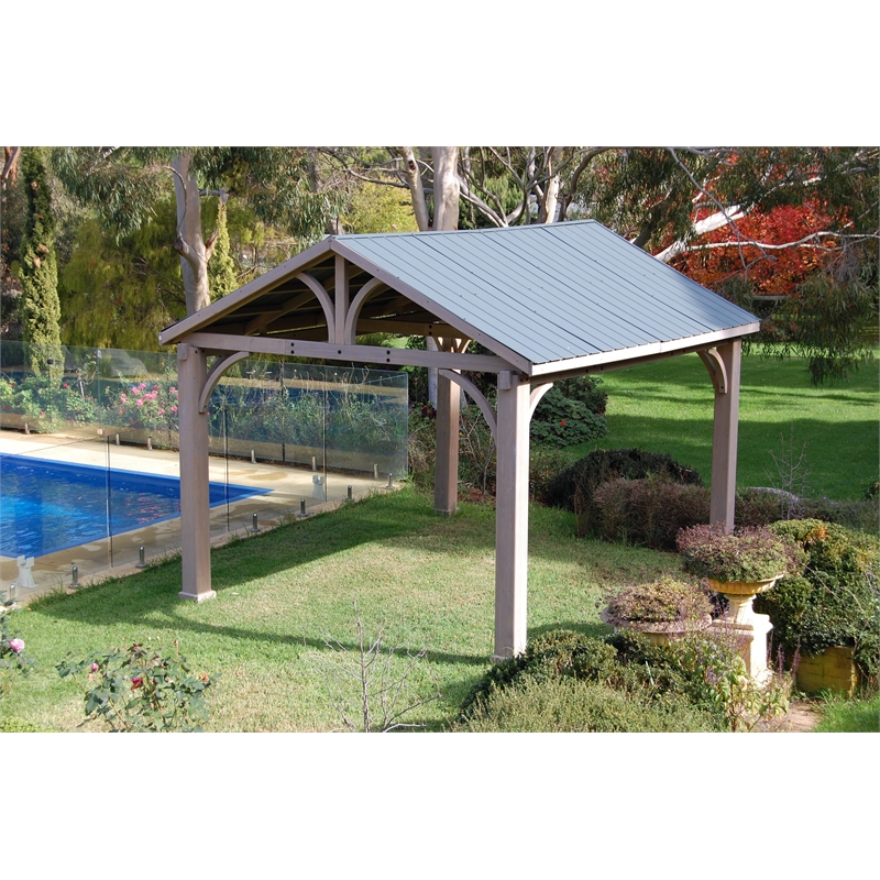 Mimosa 4.27 x 3.69 x 3.23m Wooden Gazebo Bunnings Warehouse