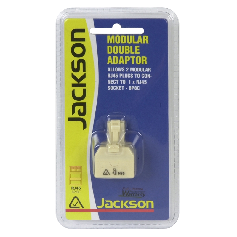 Jackson Double Adaptor RJ45 Type Connector Telephone Accessory