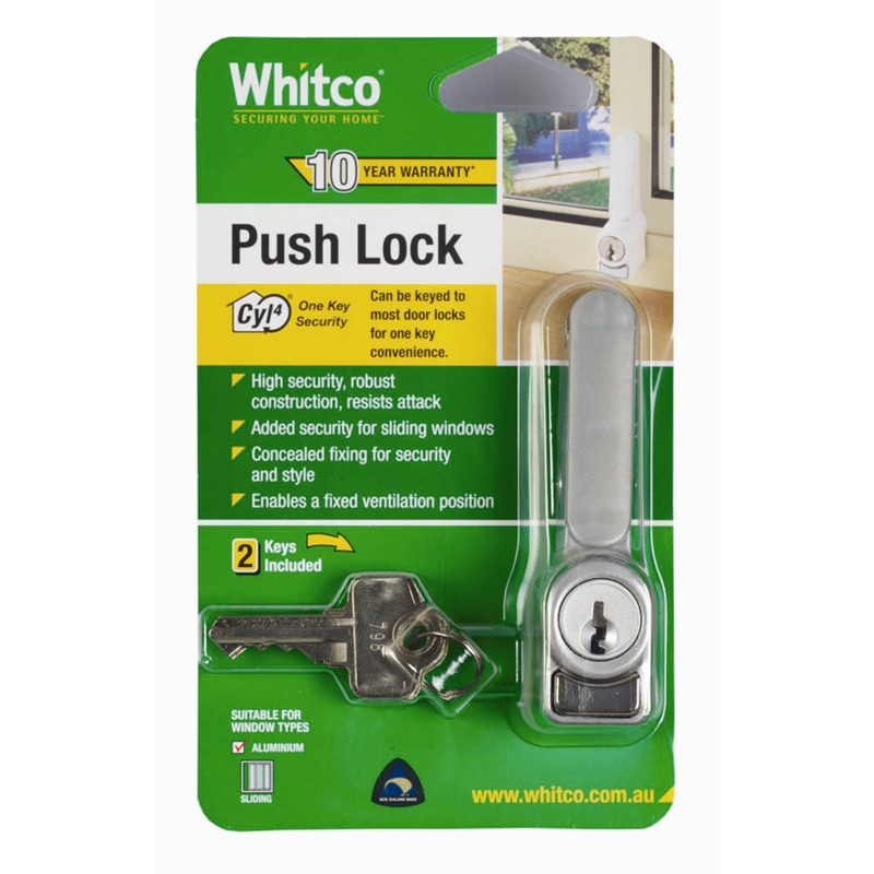 Whitco Silver CYL4 Sliding Lock Bunnings Warehouse