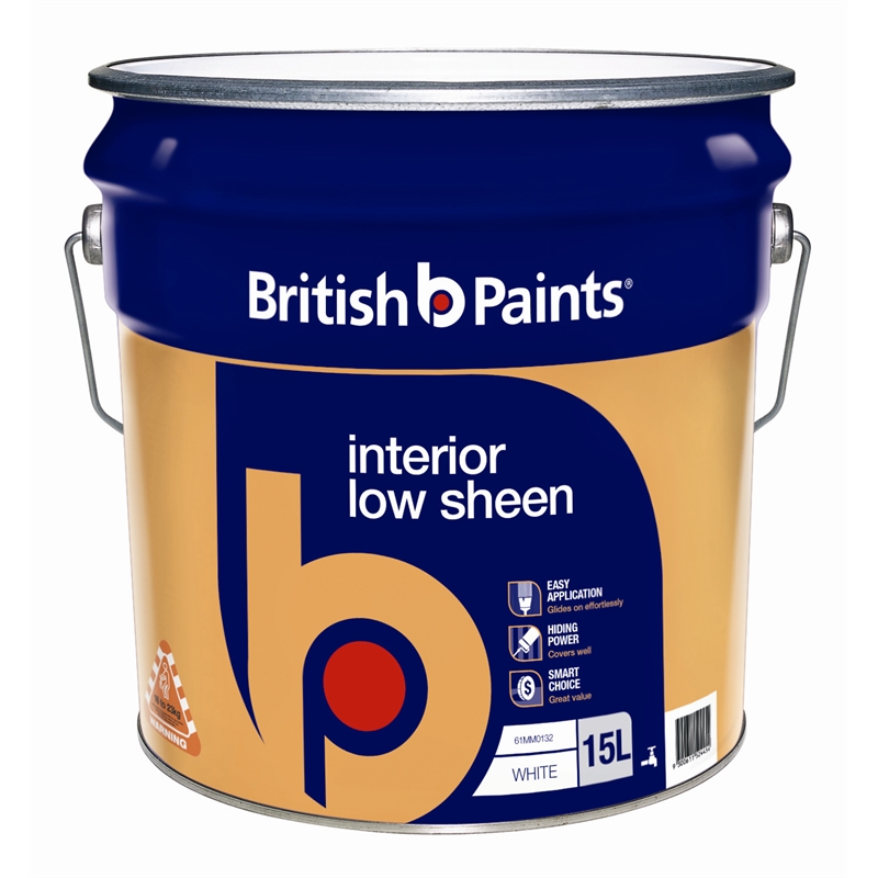 British Paints 15L White Low Sheen Interior Paint I/N 1400626 ...