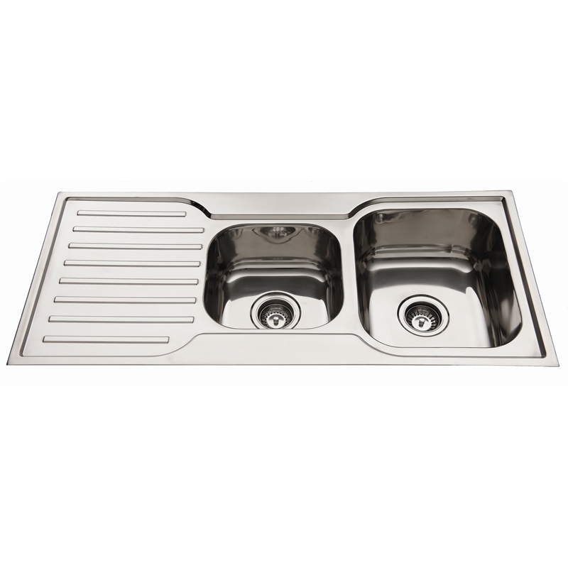 Everhard 1080mm Squareline 1 Bowl Kitchen Sink With Drainer