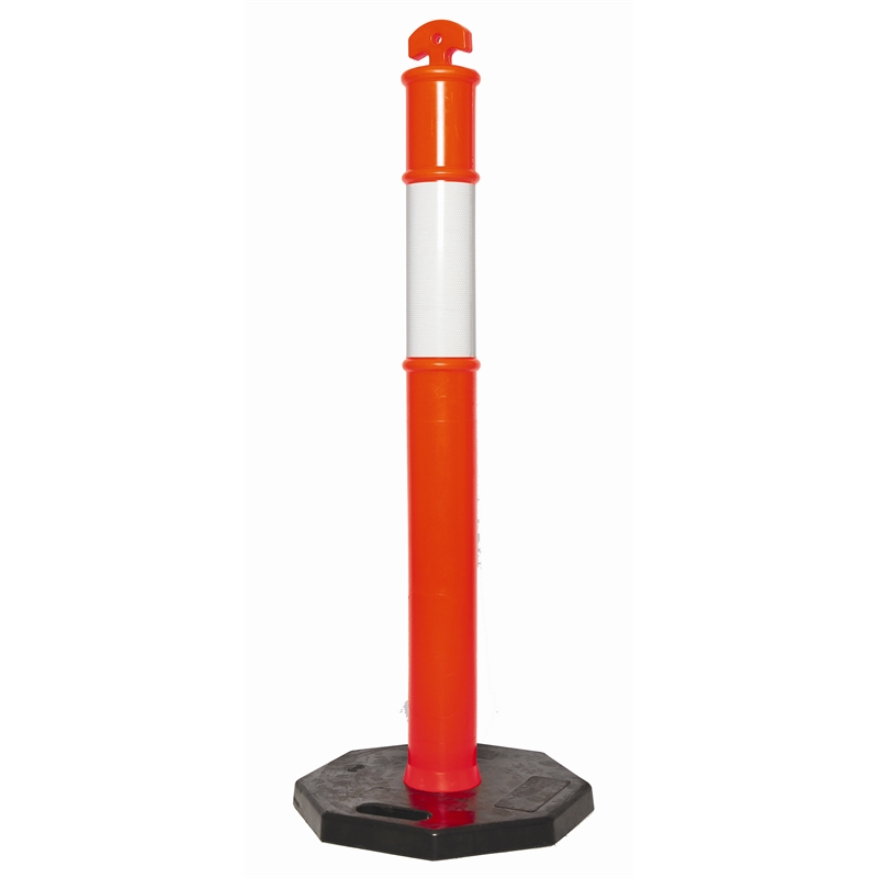 Whites On-Site 1150mm PVC Safety Bollard With 6kg Base | Bunnings Warehouse