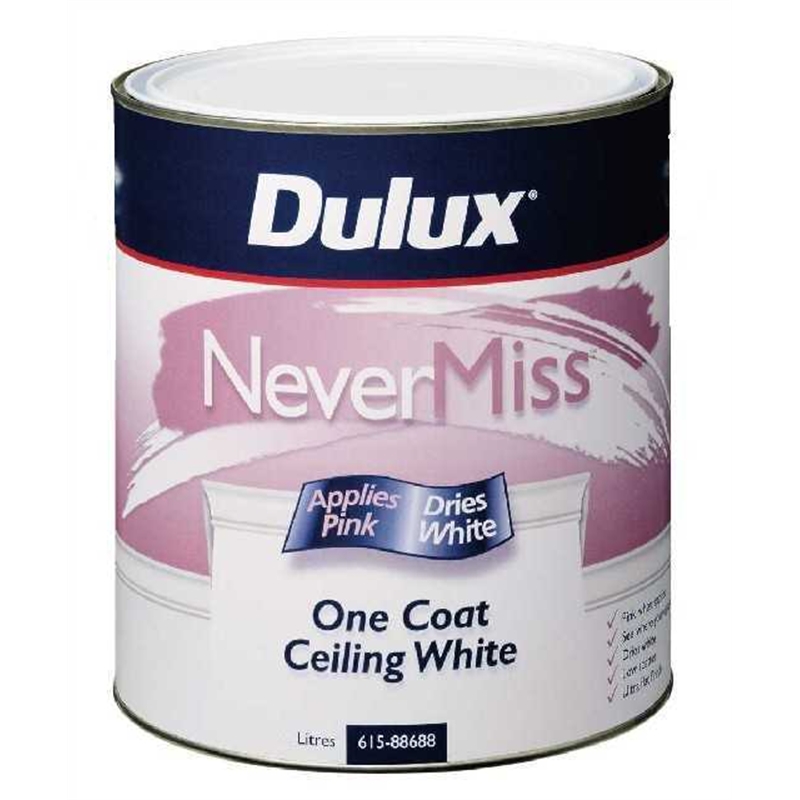 paint coat dulux 3 system Paint One Coat 2L  White Bunnings Nevermiss Dulux Ceiling