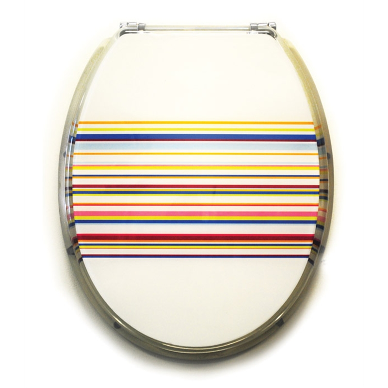 Loo With A View Coloured Stripes 2 Piece Toilet Seat | Bunnings Warehouse