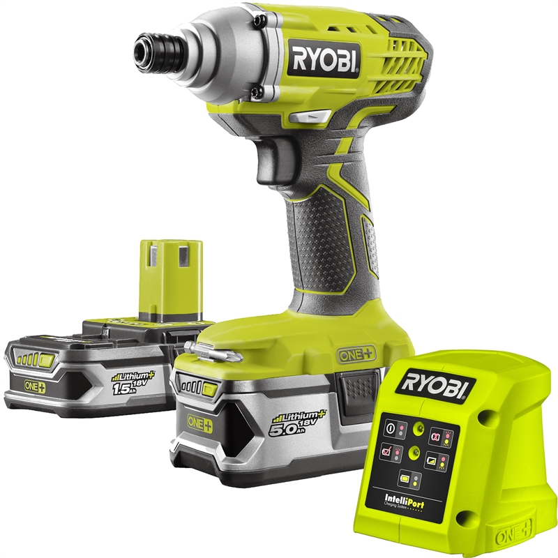 Ryobi 18V 1.5Ah / 5.0Ah ONE+ Impact Driver Kit | Bunnings Warehouse