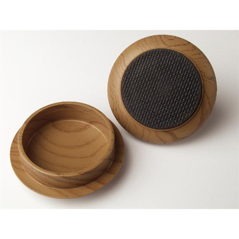 Tic 44mm Dark Wood Effect Non Slip Round Castor Cup 4 Piece