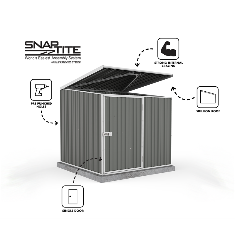 Absco Sheds 1.5 x 1.5 x 1.5m Pool Pump Cover Zincalume Bunnings