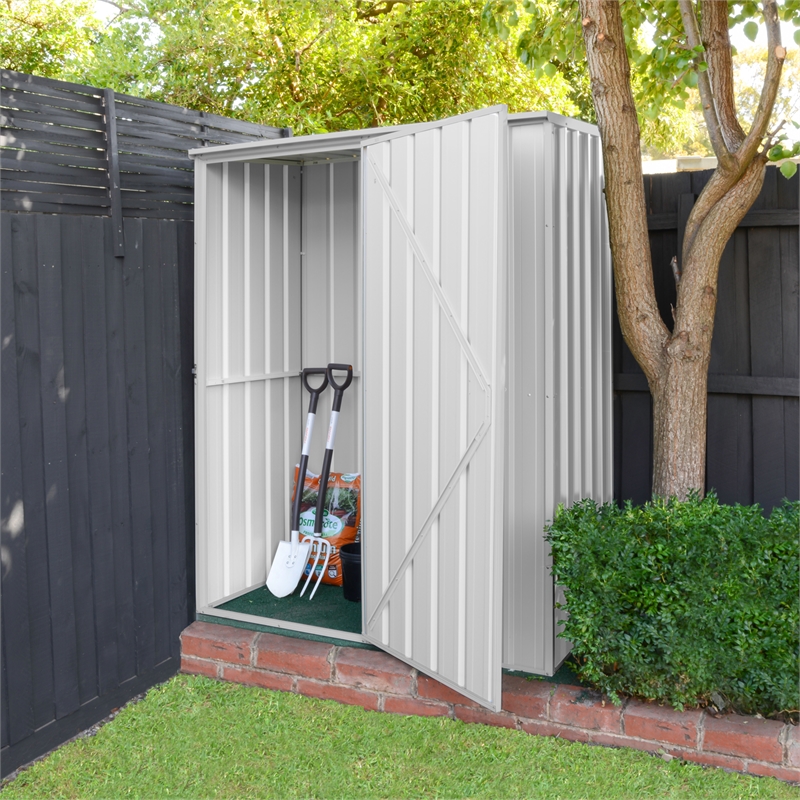 pinnacle 1.5 x 0.8 x 2.0m garden shed - zinc bunnings