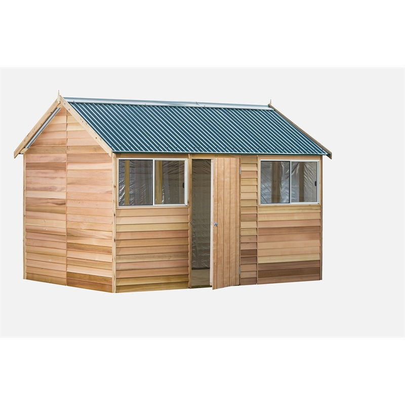 Cedar Shed Gembrook 3.6 x 2.5 x 2.65m Cottage Green Roof I 