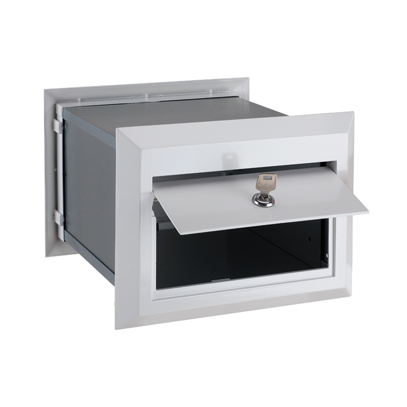 Sandleford 230mm White Brick Insert Front Opening Letterbox