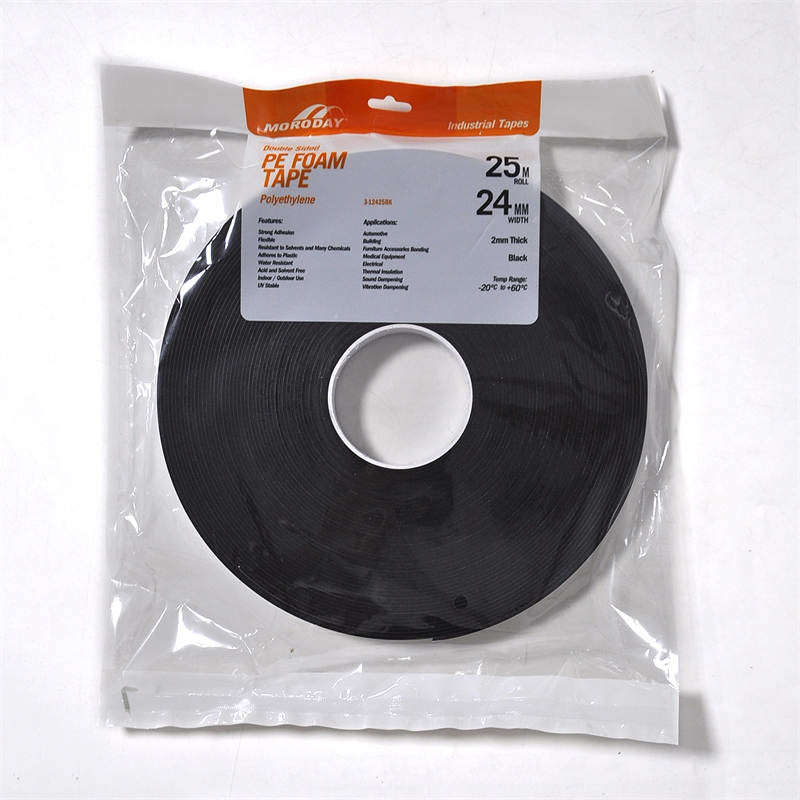 Moroday 24mm x 25m Black Double Sided PE Foam Tape Bunnings Warehouse