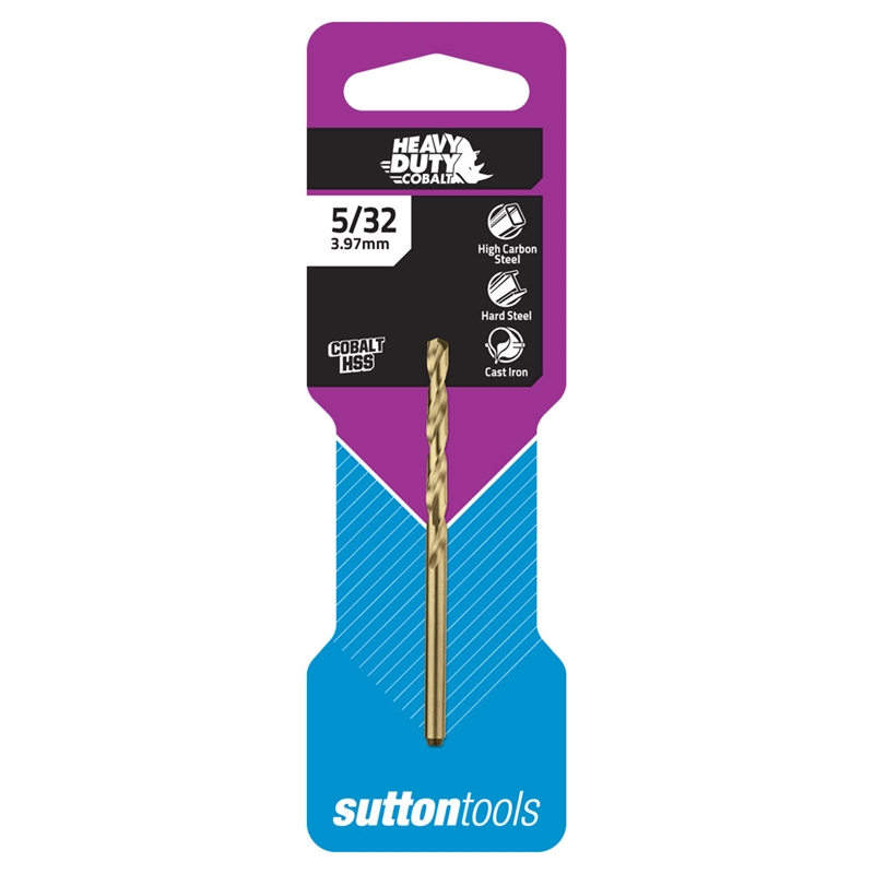 Sutton Tools 5/32" HSS Cobalt Jobber Drill Bit Bunnings Warehouse