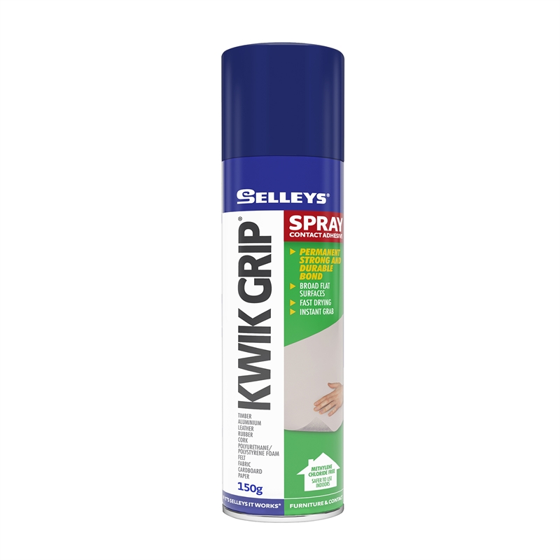 Selleys 150g Kwik Grip Spray Contact Adhesive | Bunnings Warehouse