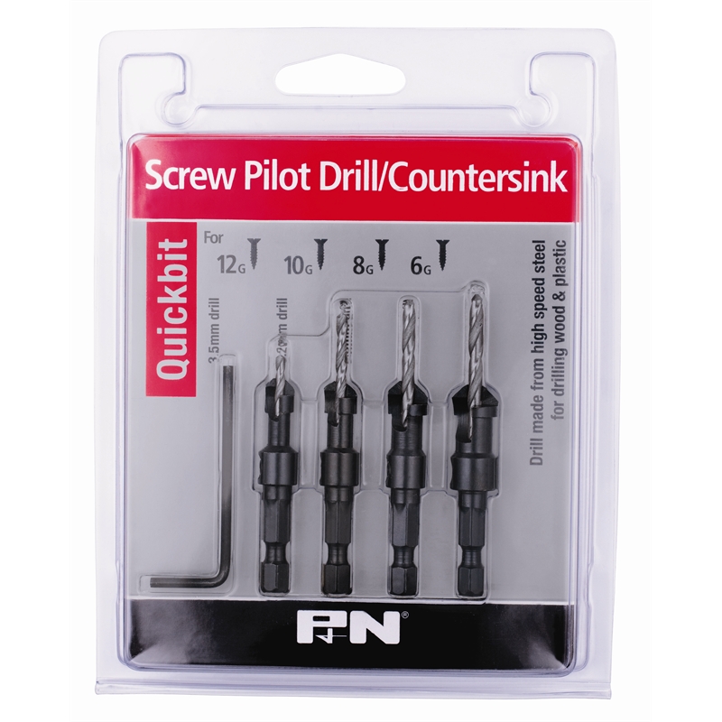drill with countersink bits