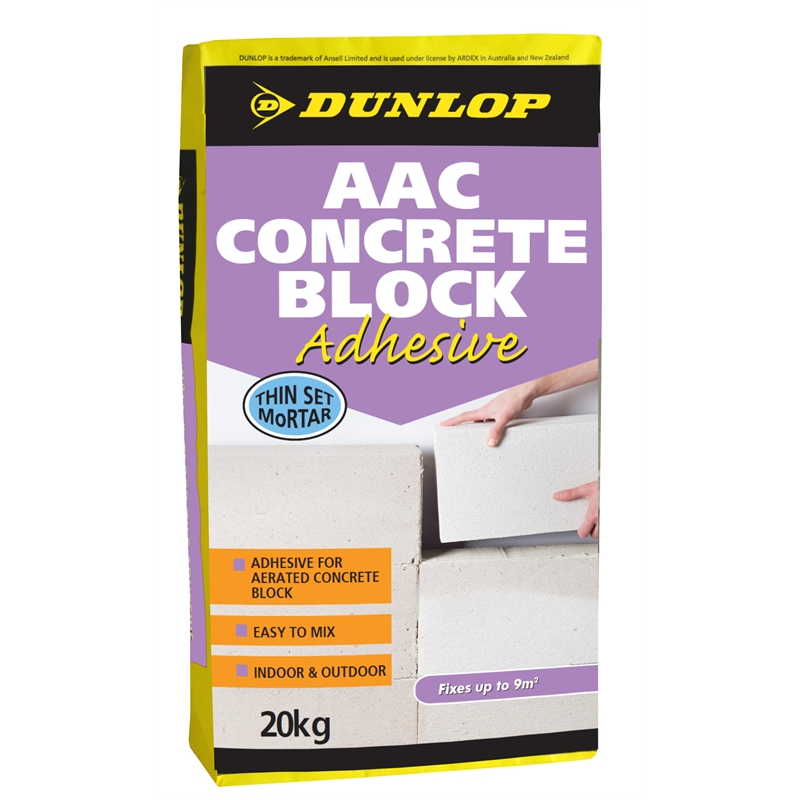 Dunlop 20kg Dry Mix AAC Concrete Block Adhesive | Bunnings Warehouse