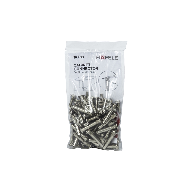 Hafele M4 Nickel Plated Screw And Sleeve 36 Pack Bunnings Warehouse