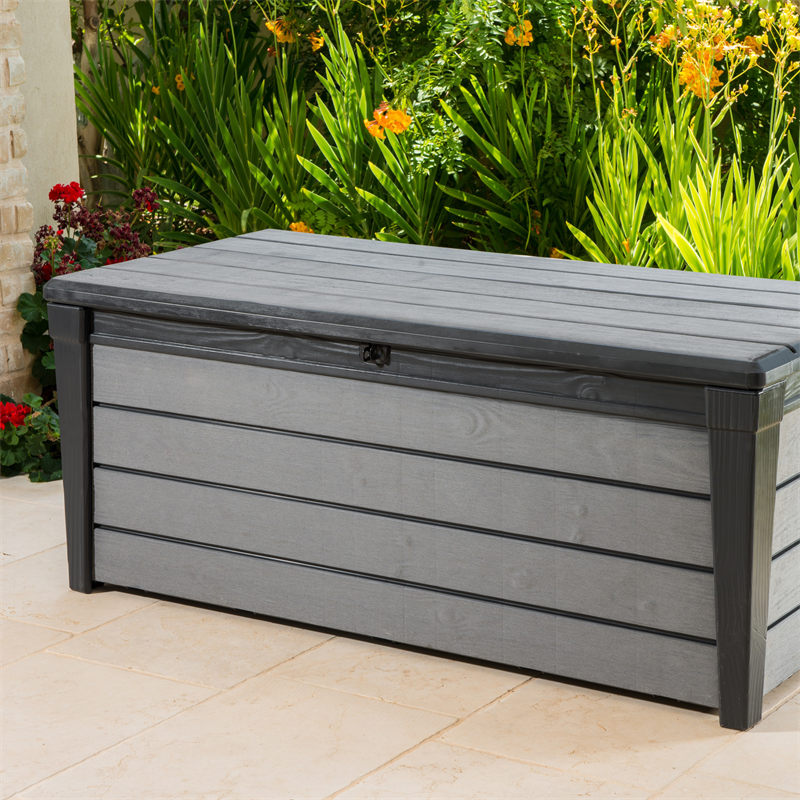 Keter 455L Brushwood Outdoor Storage Box | Bunnings Warehouse