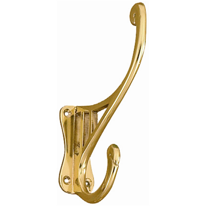 Brassline 125mm Heritage Polished Brass Hat and Coat Hook I/N 3950721 ...