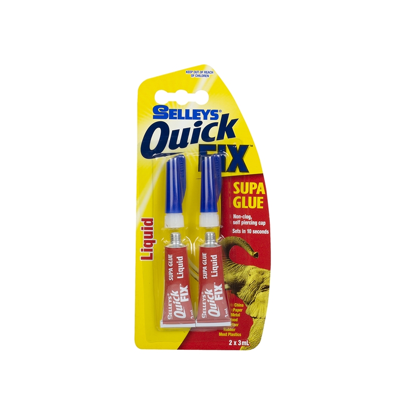 Selleys Quick Fix 3ml Liquid Supa Glue - 2 Pack I/N 1232145 | Bunnings ...