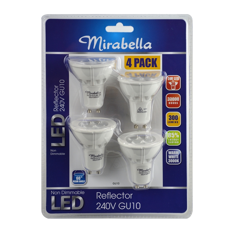 mirabella 4w 240v gu10 led globe 4 pack i n 4331044 mirabella 4w 240v gu10 led globe 4 pack i n 4331044
