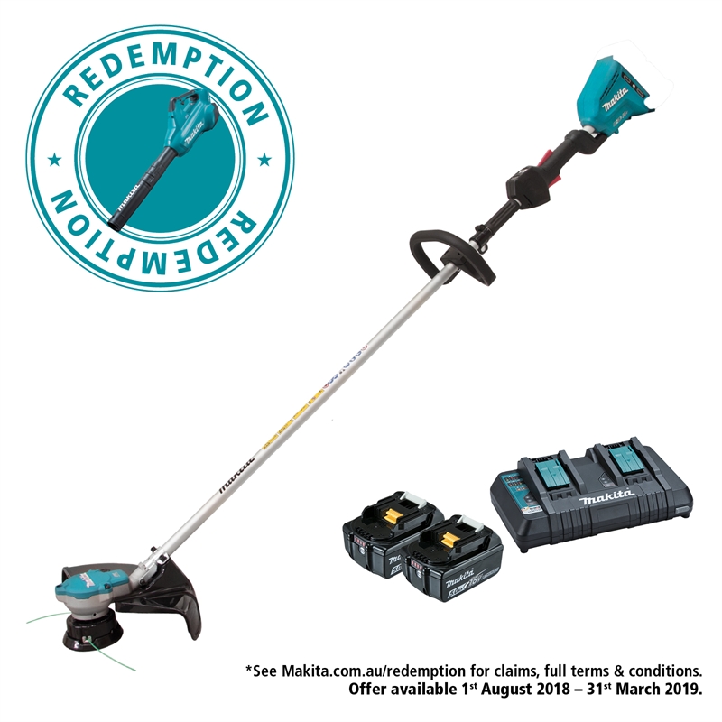 Makita 2 x 18V Brushless Cordless Line Trimmer Kit | Bunnings Warehouse