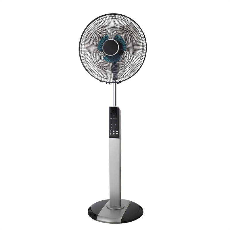 Arlec 40cm Black and Silver Soothe Pedestal Fan With Remote Control