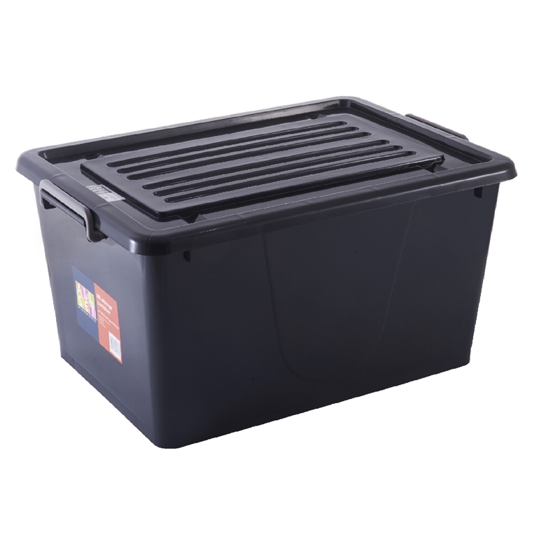 All Set 50L Black Storage Container Bunnings Warehouse