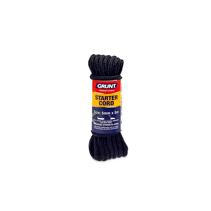 Grunt 5mm x 5m Black Starter Cord | Bunnings Warehouse