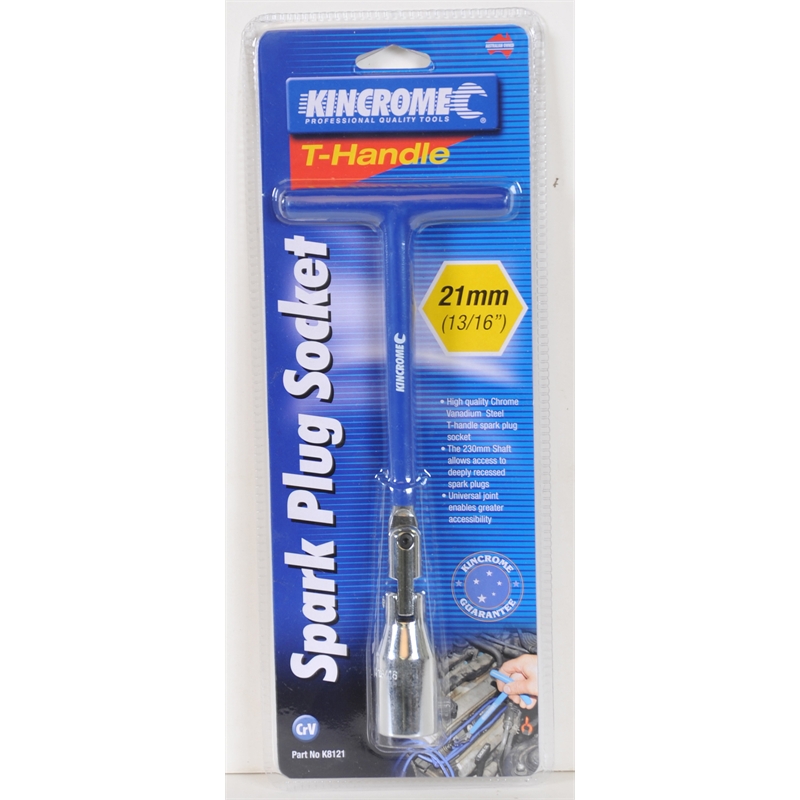 Kincrome 21mm THandle Spark Plug Socket I/N 6100290 Bunnings Warehouse