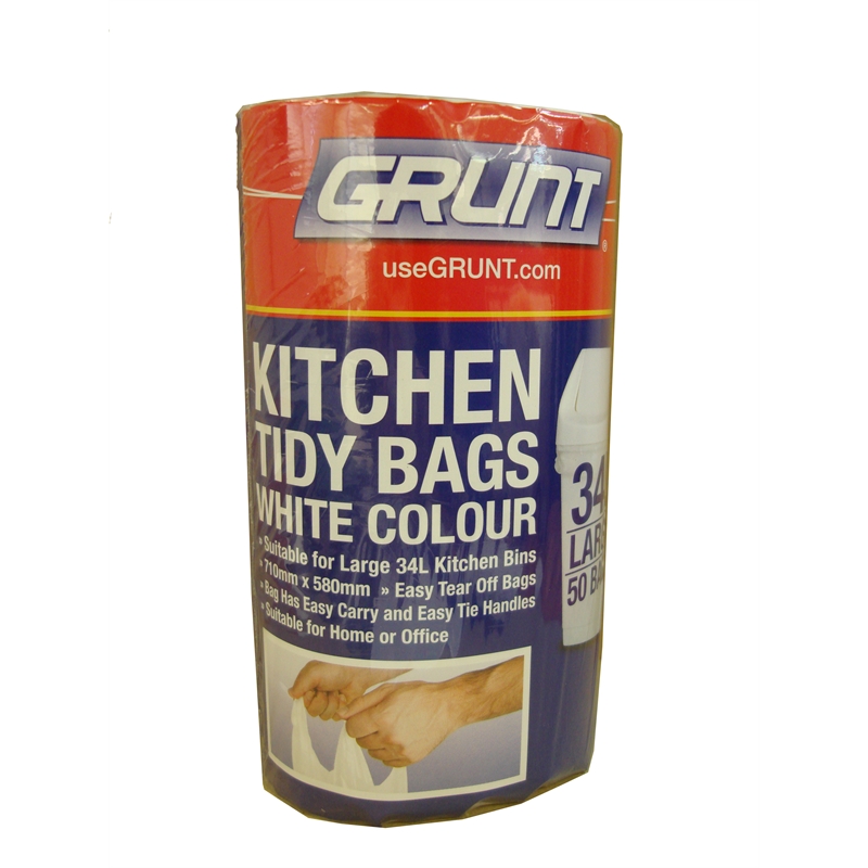 Grunt 34L White Kitchen Tidy Bags 50 Pack Bunnings Warehouse   9ef8ca8f 3500 4305 B9c7 800127e01515 