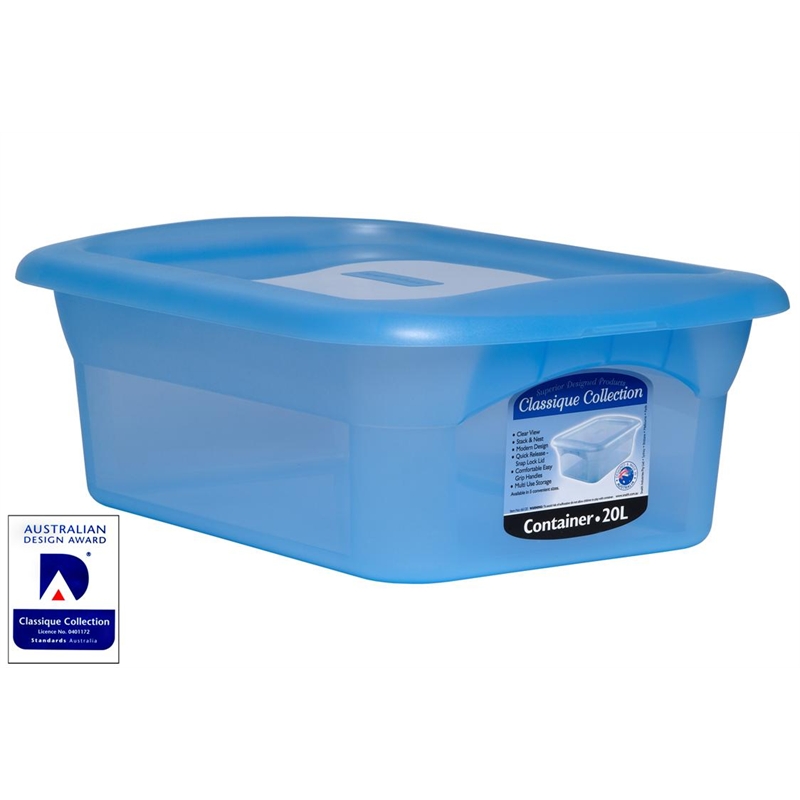 Willow 20L Classique Blue Storage Container I/N 2581434 Bunnings