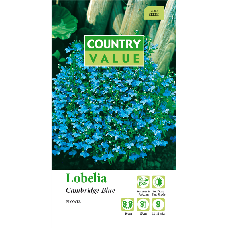 Country Value Lobelia Cambridge Blue Flower Seeds | Bunnings Warehouse