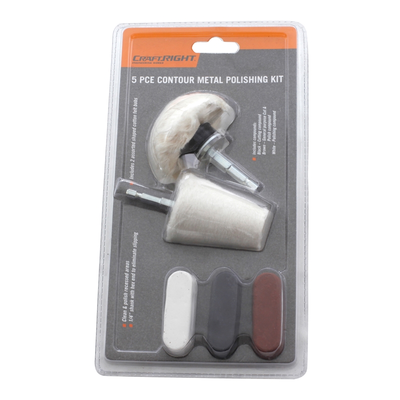 Craftright 5 Piece Contour Metal Polishing Kit Bunnings Warehouse