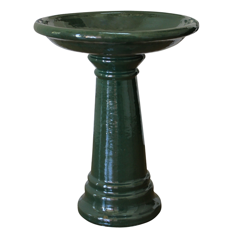 Northcote Pottery 47 x 57cm Primo Winchelsea Green Bird Bath I/N 2800748 Bunnings Warehouse