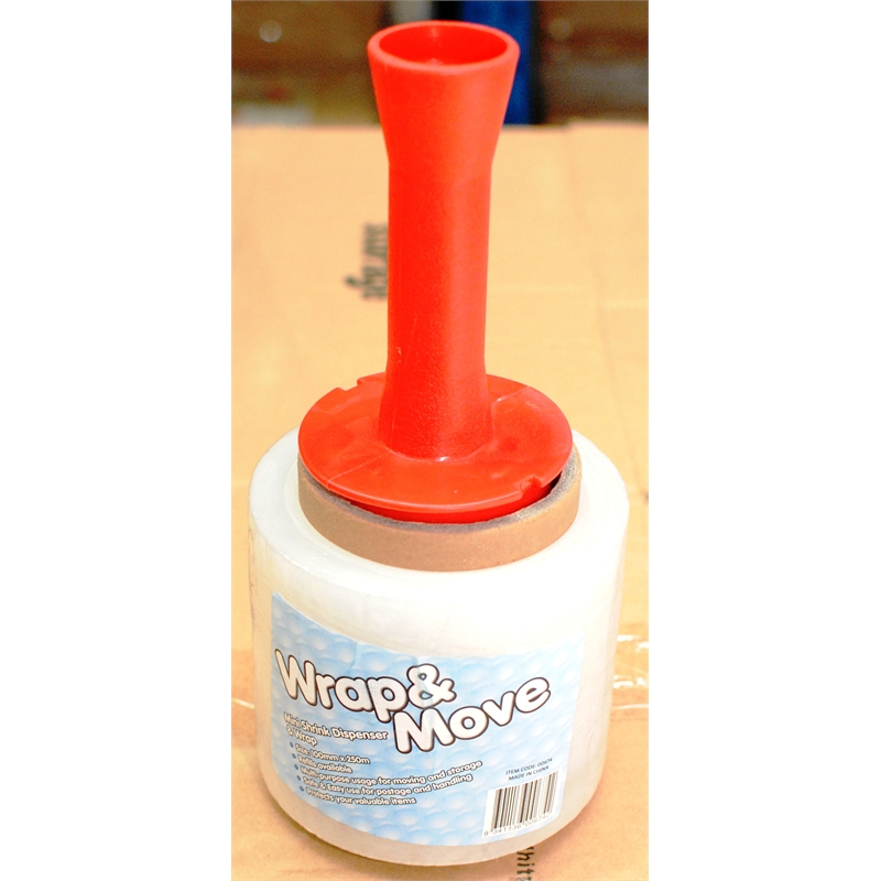 Wrap&Move 100mm x 250m Shrink Wrap With Dispenser I/N 2610070
