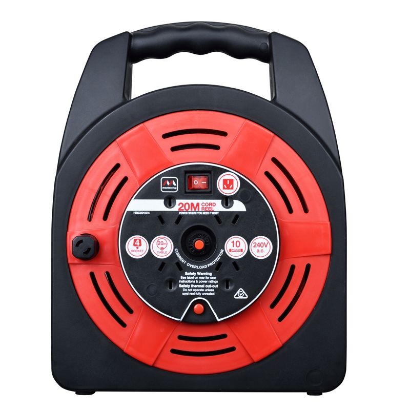 Masterplug 20m Red Extension Lead Reel Bunnings Warehouse