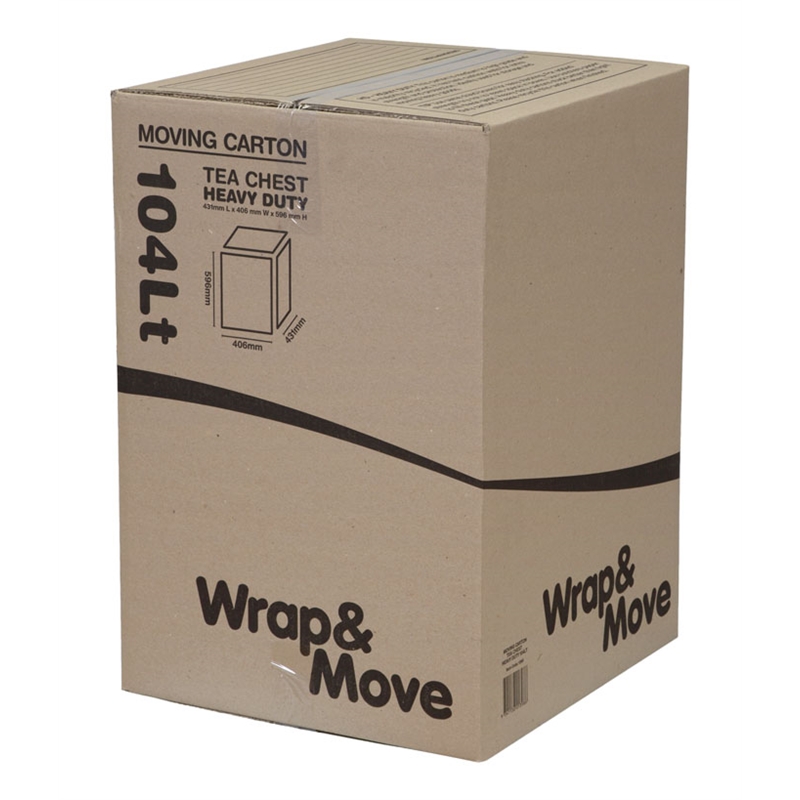 Wrap & Move 104L Heavy Duty Tea Chest Moving Carton Bunnings Warehouse