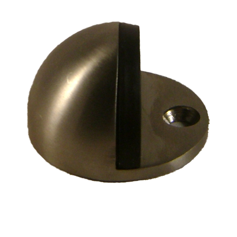 Adoored Polished Brass Half Moon Door Stop With Rubber Bumper