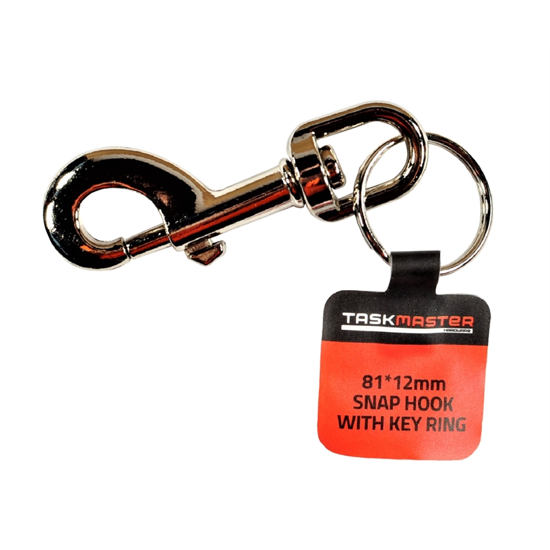 Taskmaster Nickel Plated Snap Hook With Key Ring Bunnings Warehouse