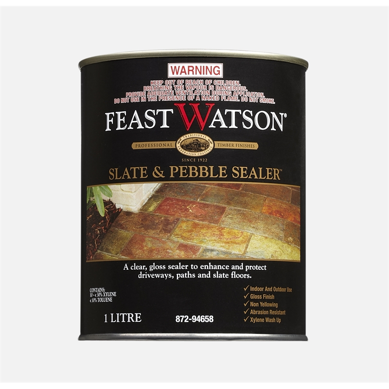 Feast Watson 1L Gloss Clear Slate And Pebble Sealer I/N 1567784 Bunnings Warehouse