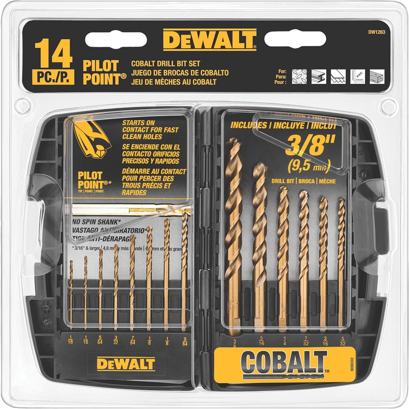 dewalt drill bits cobalt
