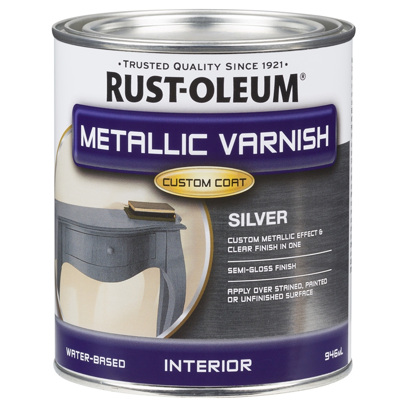 RustOleum 946ml Silver Woodcare Interior Metallic Varnish