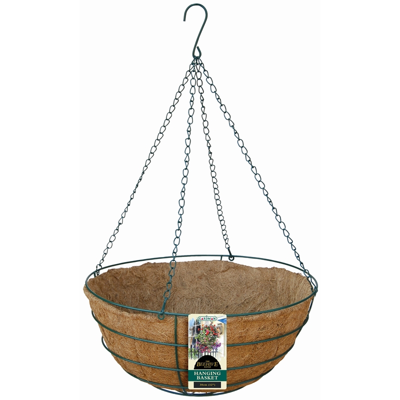 Gardman 30cm Green Beehive Hanging Basket with Liner I/N 2894449