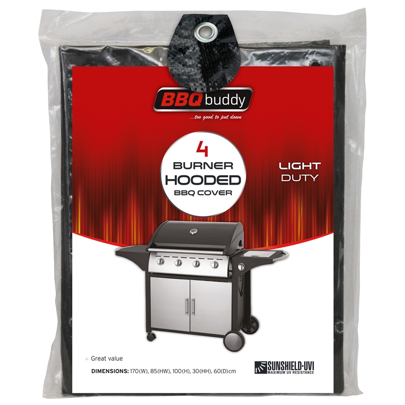 BBQ Buddy 4 Burner PE Hooded BBQ Cover Bunnings Warehouse