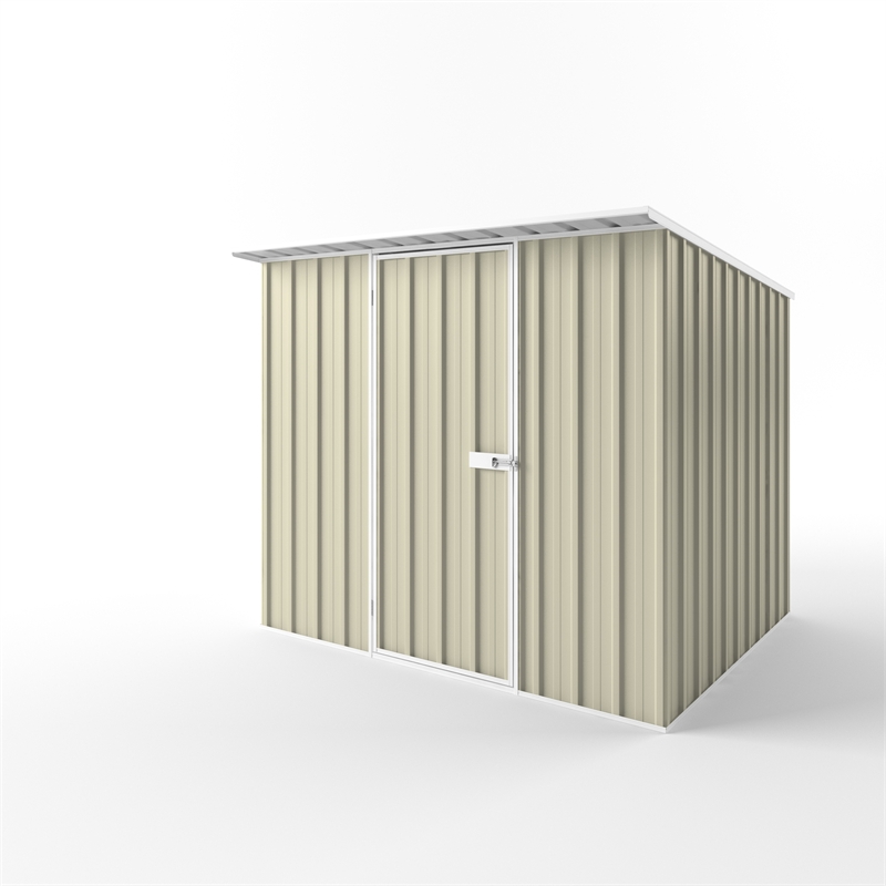 EasyShed 2.25 x 1.90 x 1.98m Smooth Cream Skillion Roof Garden Shed