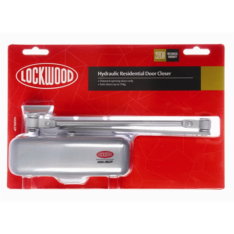 Lockwood Sliver Light Duty Hydraulic Door Closer Bunnings Warehouse