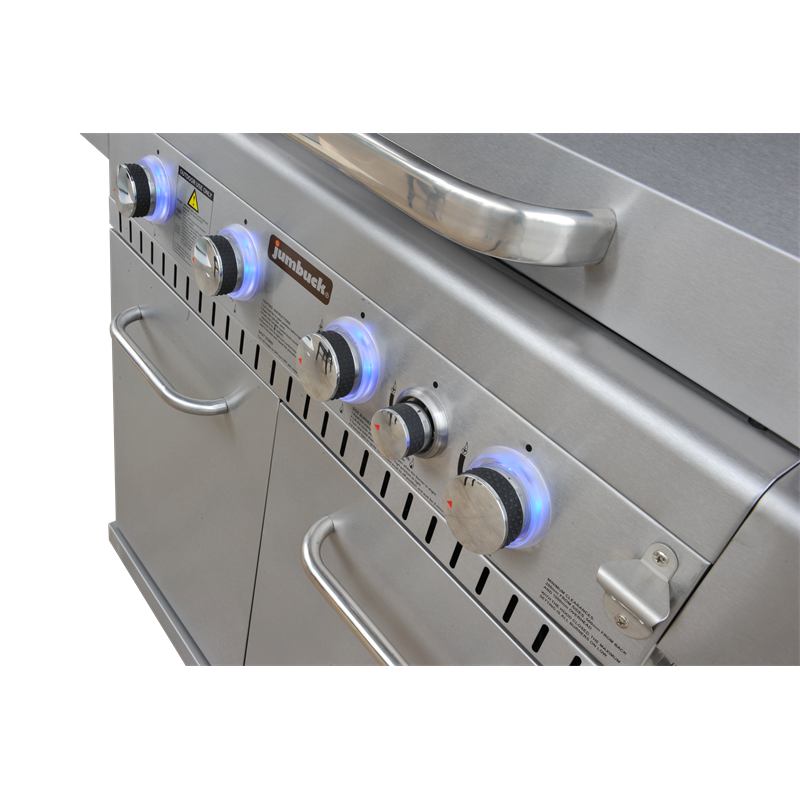 Jumbuck 4 Burner Hooded Comet Plus BBQ with Side Burner Bunnings